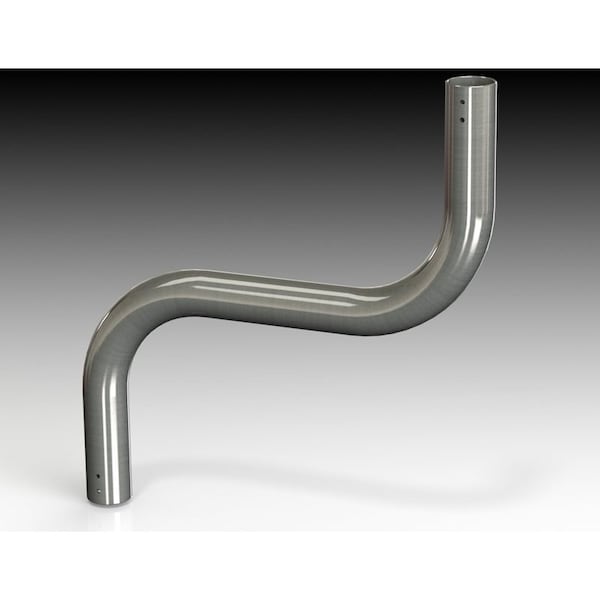 S Profile Tube, 23.62 in. H x 19.68 in. W x 2.36 in. L, 304 Stainless Steel
